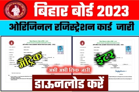 Bihar Board Matric Inter Registration Card Download