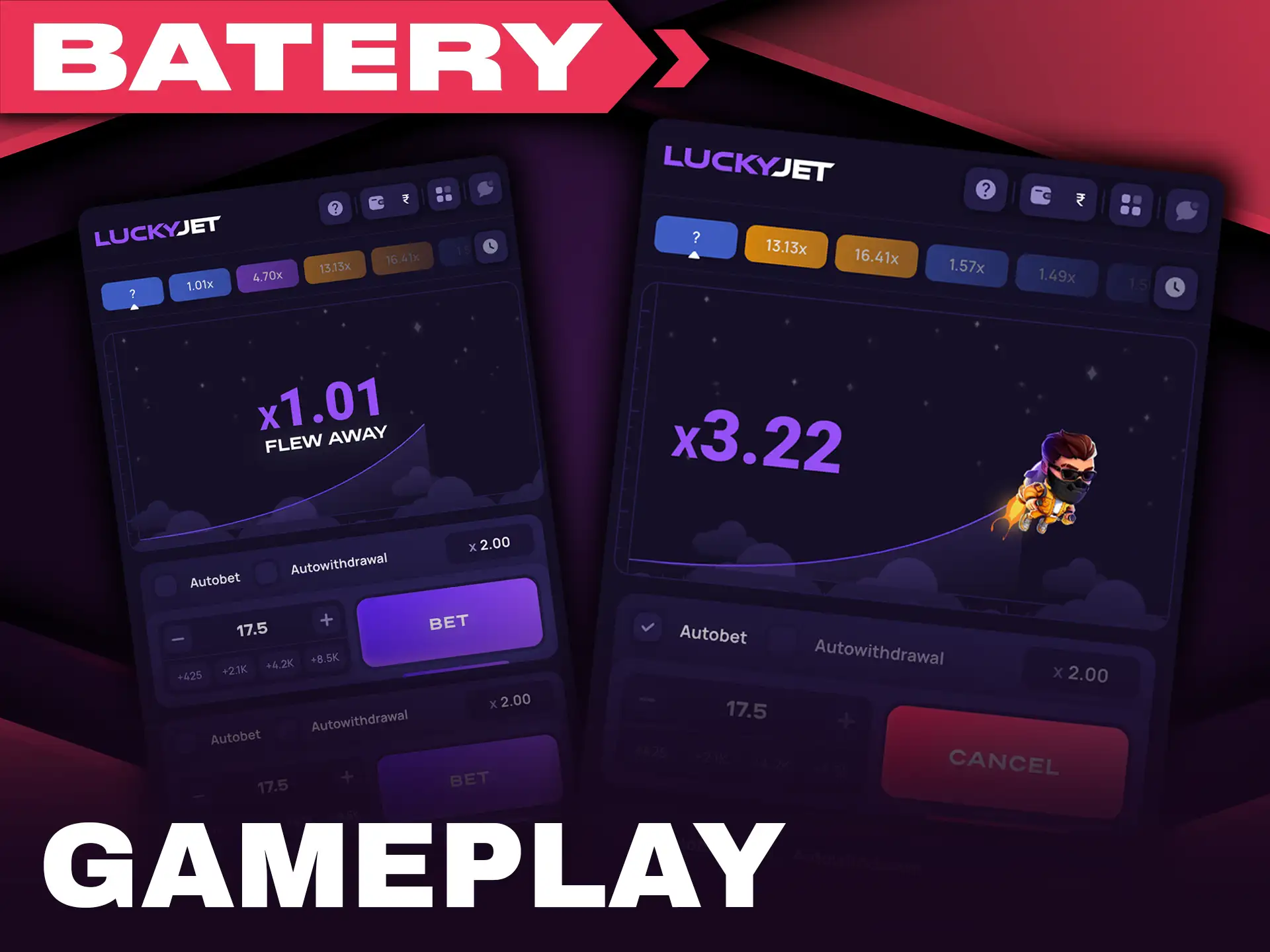 Experience exciting gameplay in Lucky Jet at Batery.