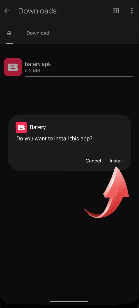 Locate the downloaded file in your phone's storage and install it.
