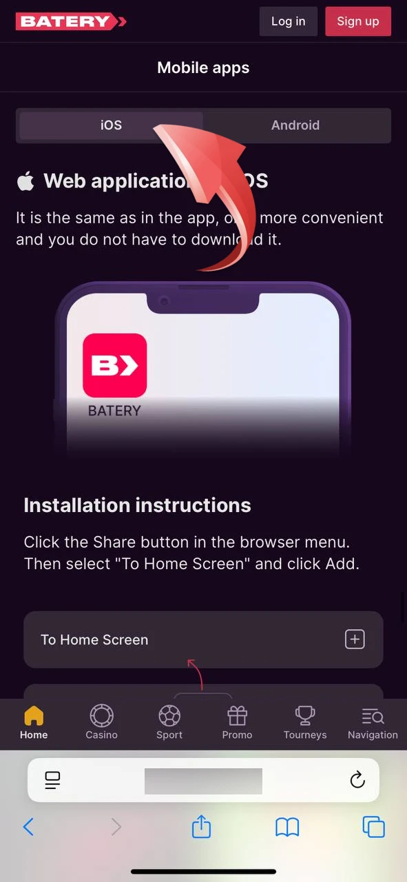 In the Apps section, select Download on iOS.