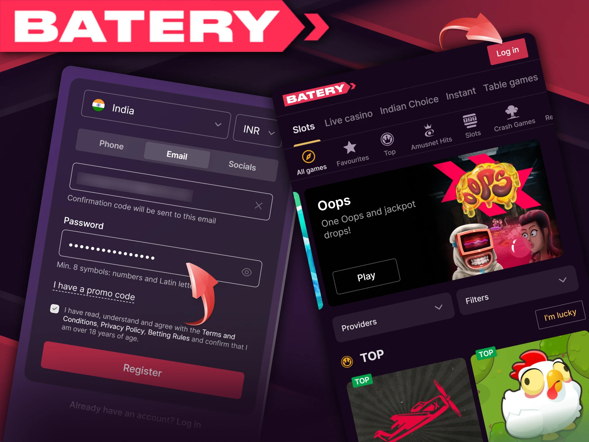 Step-by-step instructions for creating an account on Batery.