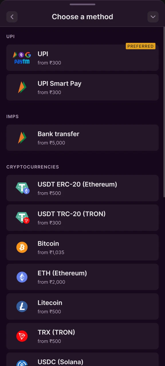 Choose the payment method that suits you.