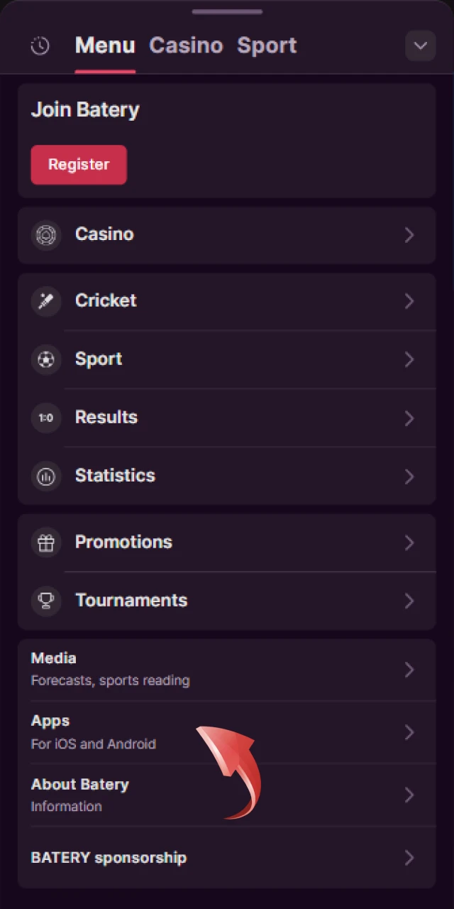 Visit the official Batery website to begin your Android setup.